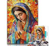 Puzzle da 1000 pezzi per adolescenti regali di Natale Nostra Signora di Guadalupe in preghiera puzzle da 1000 pezzi regalo di compleanno unico per ragazzi dai 14 anni in su 38x26cm