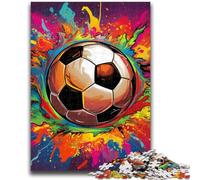 Puzzle da 1000 pezzi per adolescenti, regali di Natale, puzzle colorati a tema calcio, gioco a quiz, ideale come regalo per tutta la famiglia (50x75cm)