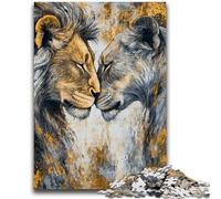Puzzle da 1000 pezzi per adolescenti, regali, dipinto astratto di leone, giocattoli per l'intrattenimento della famiglia, gioco educativo per compleanno, Natale per età 14+ 50x75cm