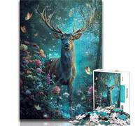 Puzzle da 1000 pezzi per adolescenti, regali fantasy con cervi, gioco stimolante, ideale come regalo per tutta la famiglia (38x26cm)
