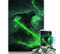 Puzzle da 1000 pezzi per adolescenti, regali fantasy Samurai Ninja, difficili da completare ma divertenti e umoristici, regalo di compleanno, regali, arte murale (38x26cm)