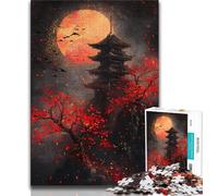 Puzzle da 1000 pezzi per adolescenti, regali fantasy tempio giapponese, giocattoli, giochi educativi, antistress, fantastici regali e giocattoli 38x26cm