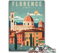 Puzzle da 1000 pezzi per adolescenti, regali Firenze, Italia, viaggi, arte per età 14+, quiz, attività divertenti da fare a casa, regalo di compleanno, regali di viaggio (dimensioni 38x52cm)