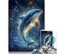 Puzzle da 1000 pezzi per adolescenti, regali Galaxy Blue Whale, puzzle da 1000 pezzi, antistress, per ammazzare il tempo durante le vacanze, lista dei desideri con Babbo Natale (dimensioni 75x50cm)