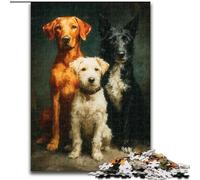 Puzzle da 1000 pezzi per adolescenti, regali, giocattoli con tre cani, giochi educativi, decorazioni per la casa e regali unici antistress (dimensioni 50x75cm)
