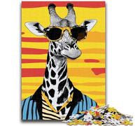 Puzzle da 1000 pezzi per adolescenti, regali, giocattolo educativo per imparare l'arte della giraffa, ideale come regalo per tutta la famiglia, 26x38cm
