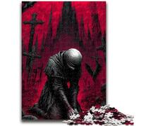 Puzzle da 1000 pezzi per adolescenti, regali, giocattolo educativo per l'apprendimento del misterioso guerriero, ideale come regalo per tutta la famiglia, 26x38cm