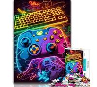 Puzzle da 1000 pezzi per adolescenti, regali, giochi al neon, puzzle per adulti, antistress, vacanze, ammazzare il tempo, interazione genitore-figlio (dimensioni 75x50cm)