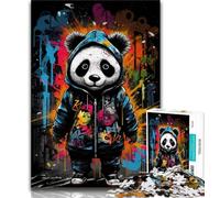 Puzzle da 1000 pezzi per adolescenti, regali Graffiti Art Panda, puzzle da 1000 pezzi, regali di compleanno unici per ragazzi dai 14 anni in su (dimensioni 38x26cm)