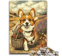 Puzzle da 1000 pezzi per adolescenti, regali Happy Corgi per gioco educativo, sfida, giocattolo, regalo di compleanno, regali 26x38cm