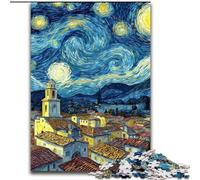 Puzzle da 1000 pezzi per adolescenti, regali "Il cielo notturno di Van Gogh", educativo e didattico, ideale come regalo per tutta la famiglia (dimensioni 26x38cm)