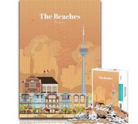 Puzzle da 1000 pezzi per adolescenti, regali Le spiagge di Toronto, aiuta il cervello a esercitare i giocattoli avvincenti per coltivare la pazienza e migliorare la memoria (75x50cm)