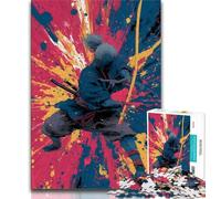 Puzzle da 1000 pezzi per adolescenti, regali Ninja d'oro giapponese, aiuta il cervello ad allenarsi, giocattoli avvincenti per coltivare la pazienza, collezione di artisti, belle arti 38x26cm