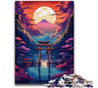 Puzzle da 1000 pezzi per adolescenti, regali, paesaggio, cancello Torii, tramonto, giocattoli, giochi educativi, antistress, adatti per la decorazione del desktop, 50x75cm