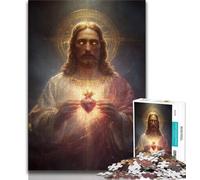 Puzzle da 1000 pezzi per adolescenti, regali per adulti con Gesù, puzzle antistress per trascorrere il tempo libero durante le vacanze e l'interazione genitore-figlio (dimensioni 75x50cm)