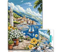 Puzzle da 1000 pezzi per adolescenti regali per adulti con paesaggi urbani italiani divertenti regali e attività per la casa giocattolo per i giorni di pioggia 75x50cm