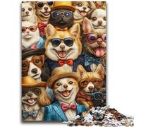 Puzzle da 1000 pezzi per adolescenti, regali per adulti, puzzle di gatti felici, regalo divertente e attività per la casa, giocattolo per i giorni di pioggia, 38x26cm