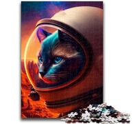 Puzzle da 1000 pezzi per adolescenti, regali per famiglie con gatti siamesi spaziali, ideale come regalo per tutta la famiglia dai 14 anni in su, 50x75cm