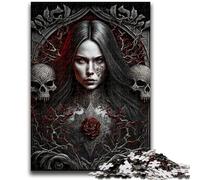 Puzzle da 1000 pezzi per adolescenti, regali per ragazze gotiche misteriose dai 14 anni in su, quiz, attività divertenti da fare a casa, regalo di compleanno, regali da viaggio, 38x26cm