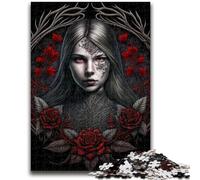 Puzzle da 1000 pezzi per adolescenti, regali per ragazzi, ragazza vampiro, aiuta il cervello a esercitare, giocattoli avvincenti per coltivare la pazienza, un'opera d'arte 26x38cm