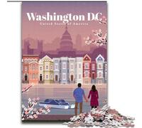 Puzzle da 1000 pezzi per adolescenti, regali per viaggiare a Washington DC per bambini dai 14 anni in su, giocattoli da gioco perché sono ideali come regalo per tutta la famiglia (26x38cm) 1000 pezzi