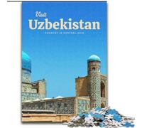 Puzzle da 1000 pezzi per adolescenti, regali per visitare l'Uzbekistan, per 14+ anni, per divertimento in famiglia e serate di gioco, collezione di artisti, belle arti, 50x75cm