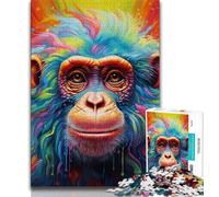 Puzzle da 1000 pezzi per adolescenti regali puzzle colorati con gorilla giochi educativi decorazioni per la casa adatti per la decorazione del desktop 38x26cm