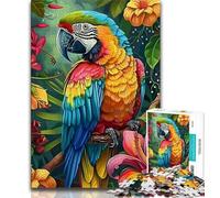 Puzzle da 1000 pezzi per adolescenti, regali, puzzle con pappagallo nella giungla, giochi educativi, decorazione per la casa, adatti per la decorazione del desktop (dimensioni 75x50cm)