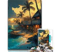 Puzzle da 1000 pezzi per adolescenti, regali, puzzle del tramonto sulla spiaggia, giocattoli da gioco, ogni pezzo è unico - gioco divertente e stimolante per tutta la famiglia (dimensioni 38x26cm)