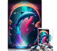Puzzle da 1000 pezzi per adolescenti regali puzzle fantasy con delfini gioco a quiz ideale come regalo per tutta la famiglia 38x26cm