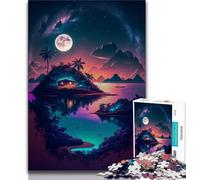 Puzzle da 1000 pezzi per adolescenti regali puzzle Fantasy Island gioco a quiz ideale come regalo per tutta la famiglia 38x26cm