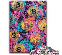 Puzzle da 1000 pezzi per adolescenti, regali, puzzle graffiti Bitcoin, apprendimento educativo, ideale come regalo per tutta la famiglia (26x38cm)