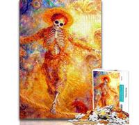 Puzzle da 1000 pezzi per adolescenti, regali, puzzle per adulti con teschio in stile messicano, sfida difficile antistress, adatti per la decorazione della scrivania (dimensioni 75x50cm)