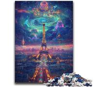 Puzzle da 1000 pezzi per adolescenti, regali, puzzle psichedelici Eiffel per adolescenti, giochi educativi, giocattoli fai da te, fantastici regali e giocattoli (38x26cm)