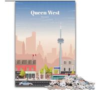 Puzzle da 1000 pezzi per adolescenti, regali Queen West a Toronto, attività per famiglie che rafforzano l'amore tra coppie dai 14 anni in su, 26x38cm