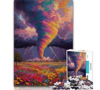 Puzzle da 1000 pezzi per adolescenti regali Rainbow Tornado puzzle da 1000 pezzi regali di compleanno unici per ragazzi dai 14 anni in su 75x50cm
