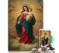 Puzzle da 1000 pezzi per adolescenti, regali, ritratto di Maria, puzzle della madre, giocattoli da gioco, ogni pezzo è unico - gioco divertente e stimolante per tutta la famiglia (dimensioni 38x26cm)
