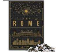 Puzzle da 1000 pezzi per adolescenti, regali Roma Italia, giocattoli educativi per l'apprendimento, regali di compleanno unici per età 14+ 26x38cm