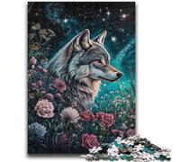 Puzzle da 1000 pezzi per adolescenti, regali Rose Wolf, aiuta il cervello a esercitare i giocattoli avvincenti per coltivare la pazienza, collezione di artisti, belle arti 26x38cm