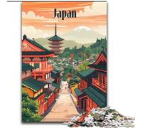 Puzzle da 1000 pezzi per adolescenti, regali senza tempo sulle strade del Giappone, impegnativi da completare ma divertenti e umoristici con poster abbinato e foglio di quiz (50x75cm) 1000 pezzi