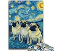 Puzzle da 1000 pezzi per adolescenti, regali "Storni sotto il cielo notturno", puzzle da 1000 pezzi, antistress, sfida difficile, decorazioni e regali unici per la casa (38x26cm)