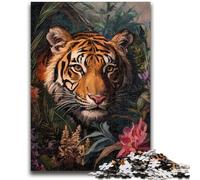 Puzzle da 1000 pezzi per adolescenti, regali, tigre nella giungla, giocattoli per l'intrattenimento in famiglia, gioco educativo per compleanno, Natale per età 14+ 50x75cm