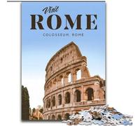Puzzle da 1000 pezzi per adolescenti, regali "Visita Roma", per 14+ anni, per divertimento in famiglia e serate di gioco, collezione di artisti, belle arti, 50x75cm