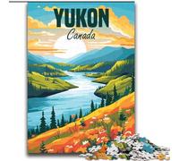 Puzzle da 1000 pezzi per adolescenti, regali Yukon Canada, analisi e logica con pezzi completamente interconnessi di forma casuale per bambini dai 14 anni in su, 75x100cm