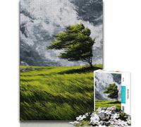 Puzzle da 1000 pezzi per adolescenti, regalo Alberi sulla prateria, gioco stimolante, ideale come regalo per tutta la famiglia (75x50cm)