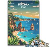 Puzzle da 1000 pezzi per adolescenti, regalo antistress sulla costa sarda, sfida difficile, rafforza l'amore tra coppie (dimensioni 38x52cm)