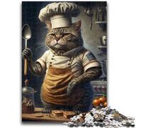 Puzzle da 1000 pezzi per adolescenti, regalo Chef Cat, adatto a partire dai 14 anni, giochi per famiglie, regalo per tutta la famiglia, 26x38cm