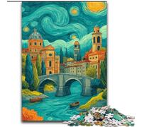 Puzzle da 1000 pezzi per adolescenti, regalo "Cielo notturno di Venezia", giocattolo educativo intellettuale decomprimente, ideale come regalo per tutta la famiglia dimensioni 50x75cm