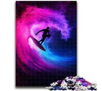 Puzzle da 1000 pezzi per adolescenti,regalo con astronauta che fa surf nello spazio,puzzle da 1000 pezzi,per ammazzare il tempo durante le vacanze,con pezzi completamente incastrati e di forma casuale