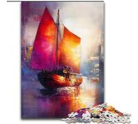 Puzzle da 1000 pezzi per adolescenti,regalo con barca a vela,dipinto a olio,adatto per bambini dai 14 anni in su,giochi educativi per la casa,giocattoli fai da te,opere d'arte,regalo 50x75cm